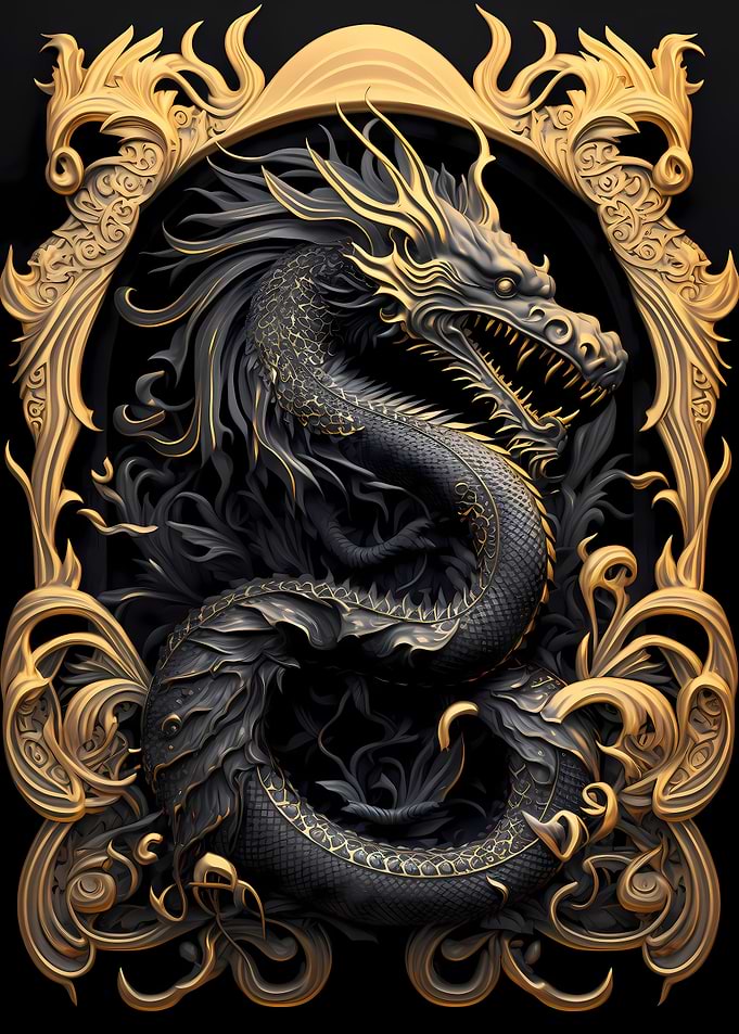 Golden Dragon Lord Art
