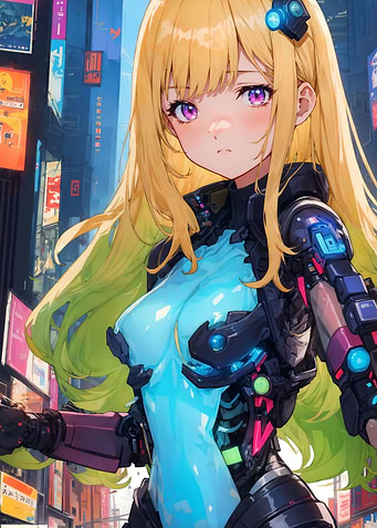 Anime Cybernetic Girl