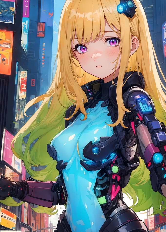 Anime Cybernetic Girl