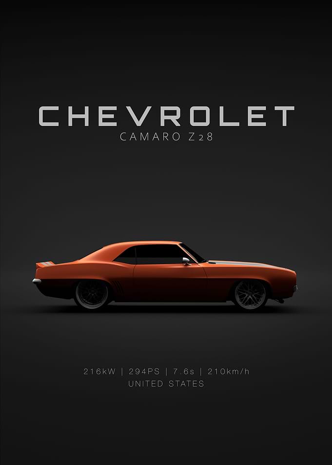 Camaro Z28 1969 Orange Spe
