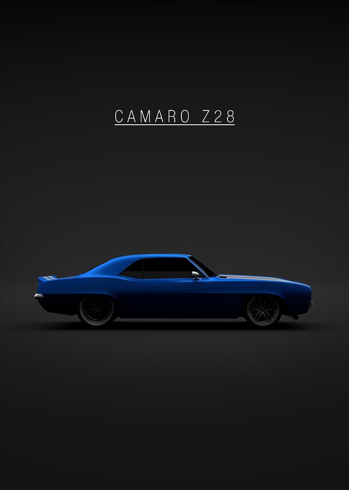 Camaro Z28 302 1969 Blue