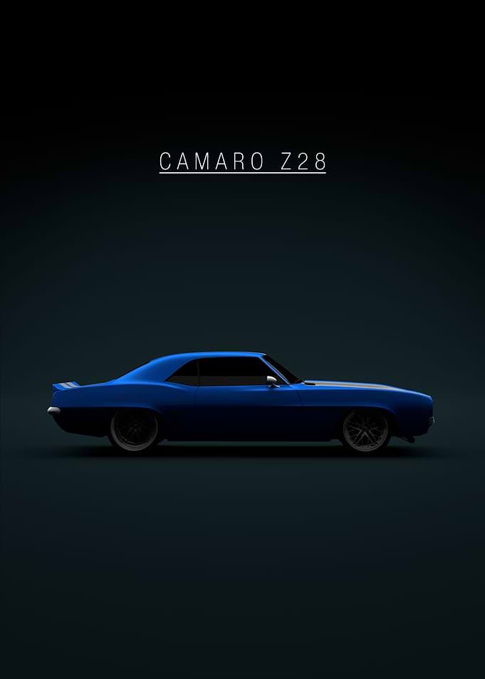 Camaro Z28 302 1969 Blue