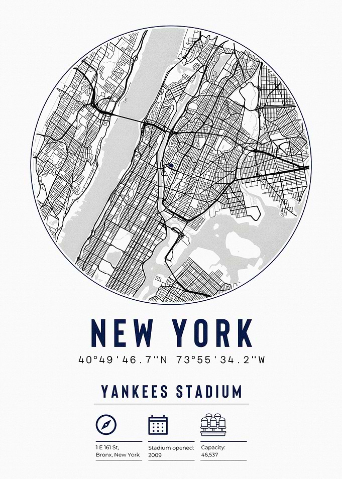 New York Map Print