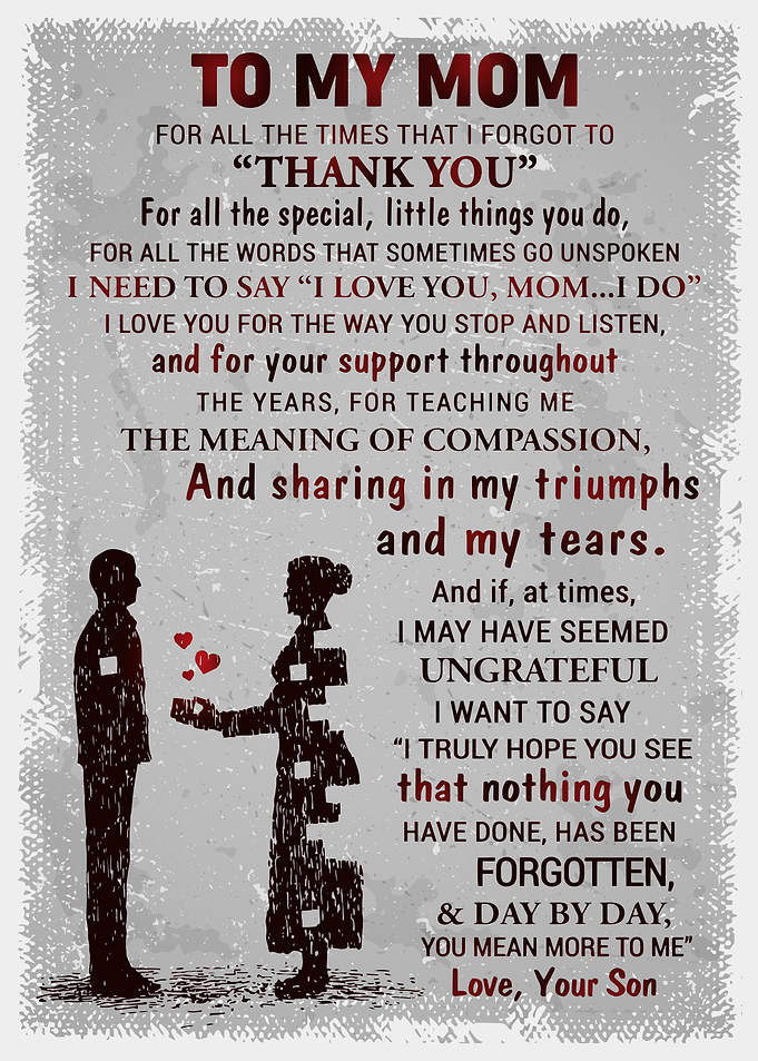 To My Mom Gift For Mom