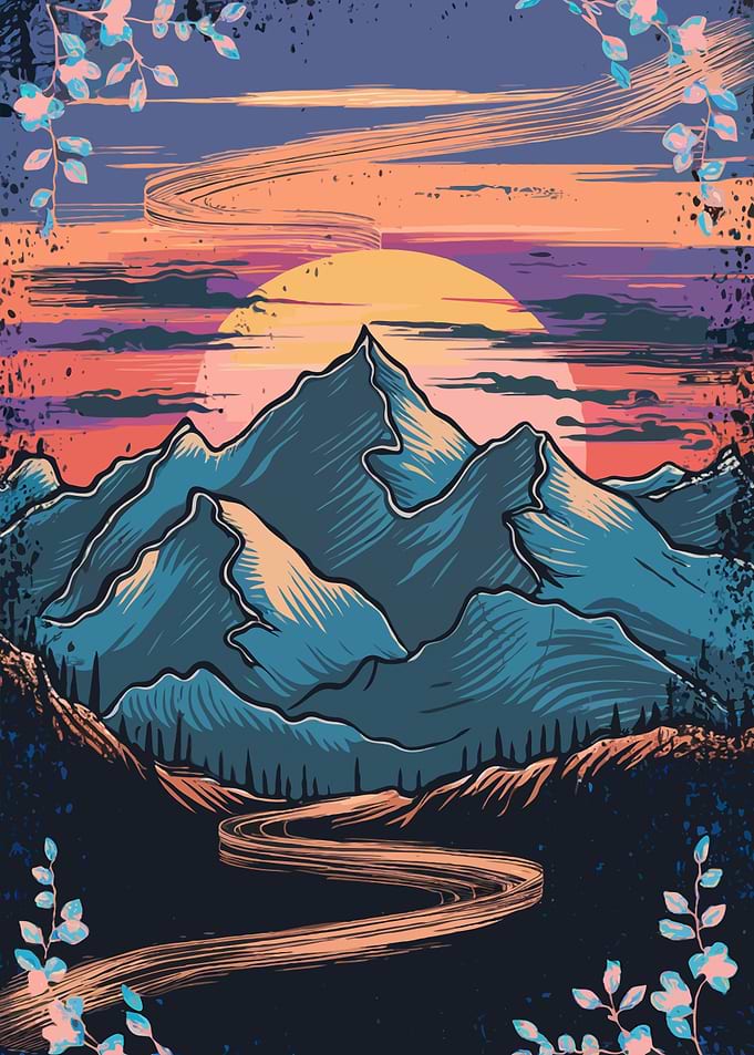 A Mountain Landscape Art