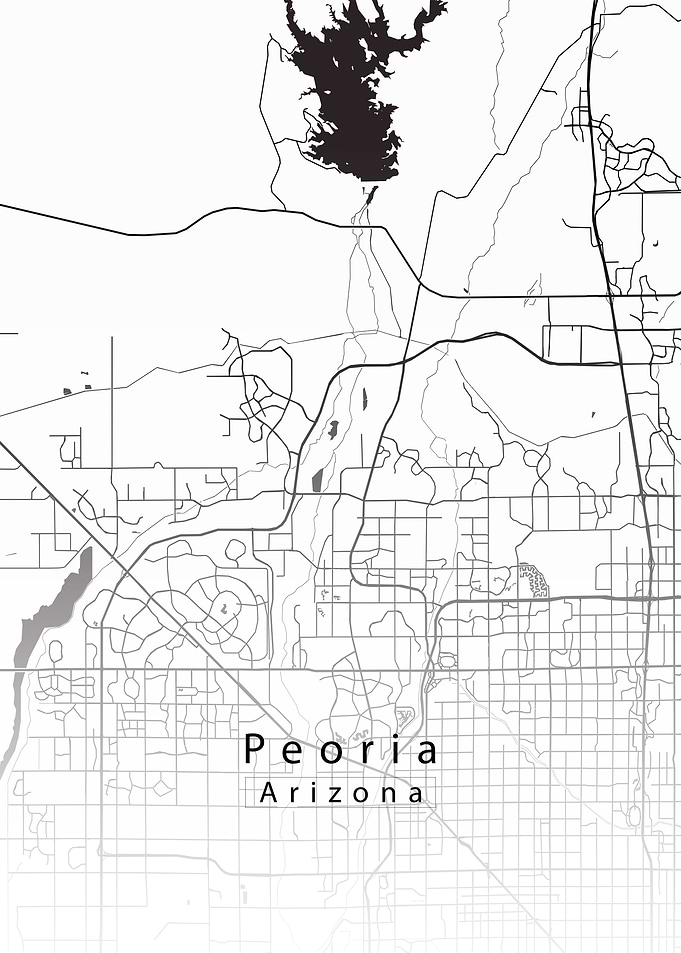 Peoria Arizona Map white