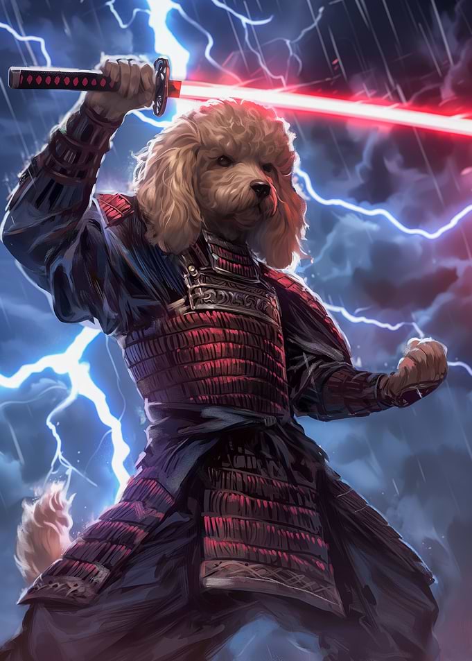 Poodle Lightning samurai