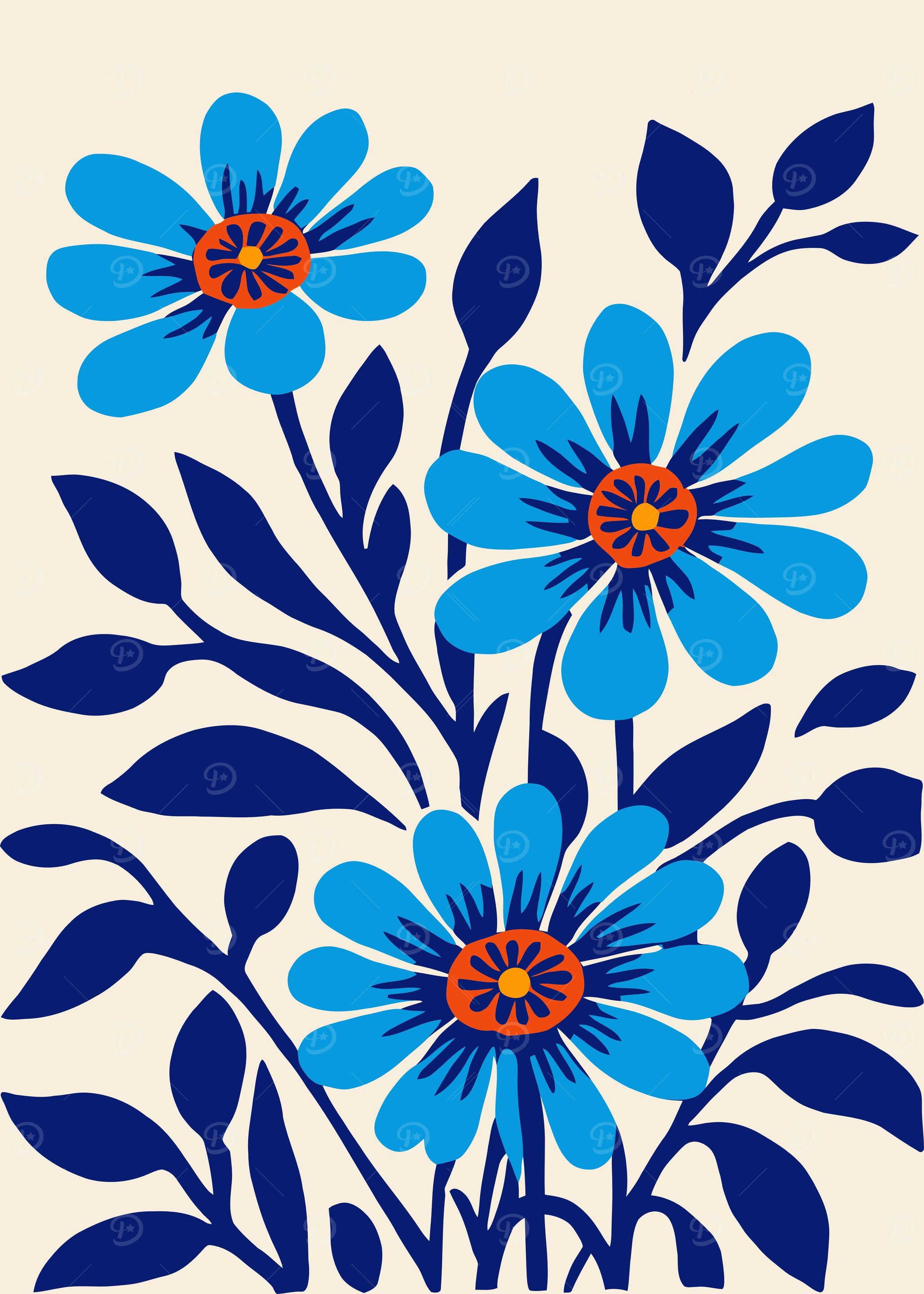 Blue Wild Flowers