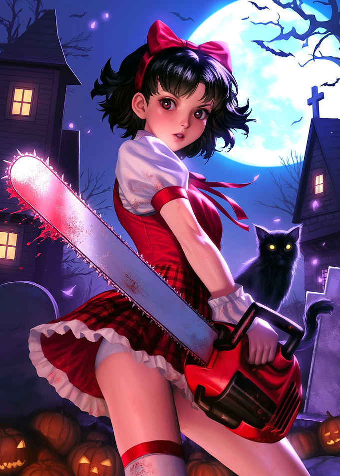 Goth Girl Chainsaw