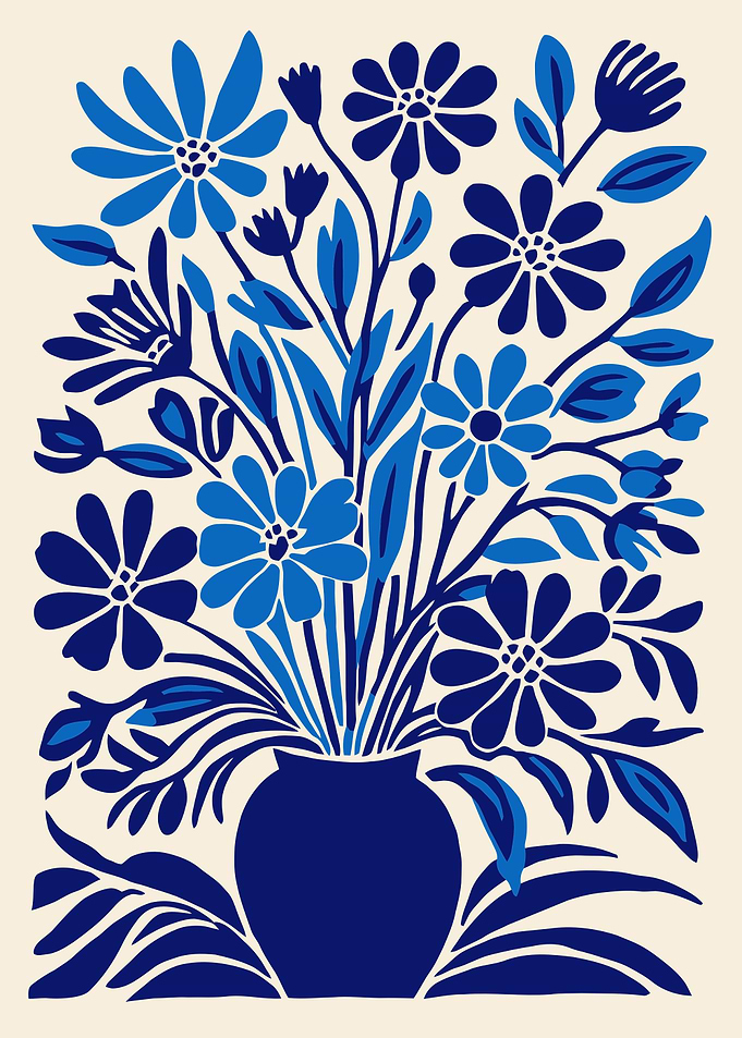 Blue Flowers Art