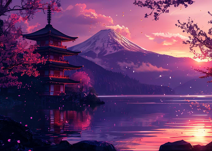 Japanese Castle Landscape