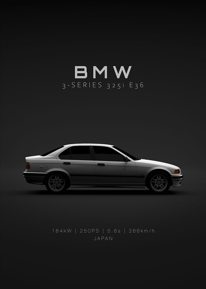325i E36 sedan 1994 White