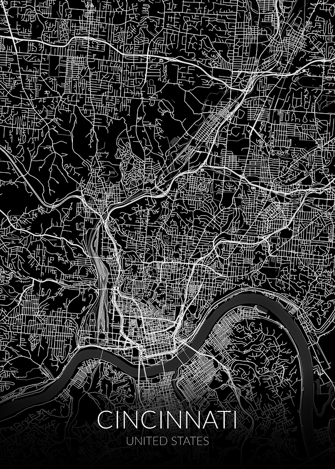 Cincinnati Black Map