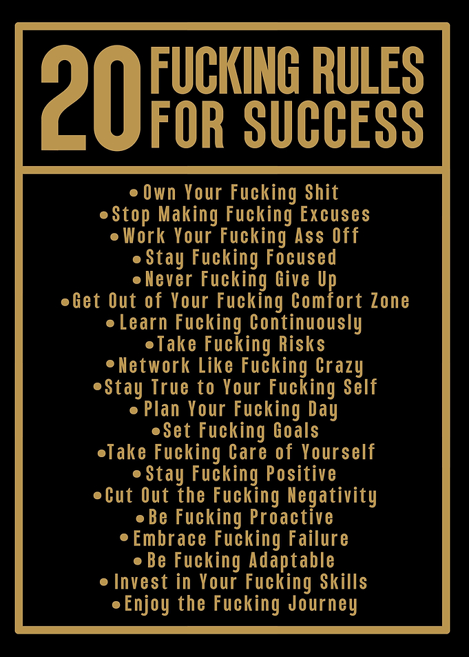 20 Rules For Success