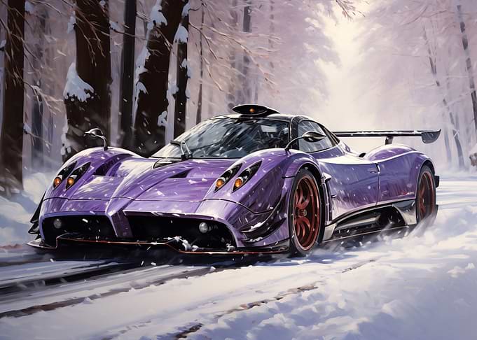 Pagani Huayra Winter road