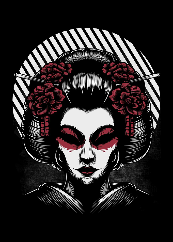 Dark Japanese Geisha