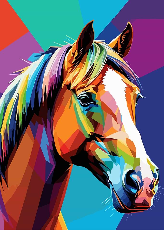 Horse portrait wpap