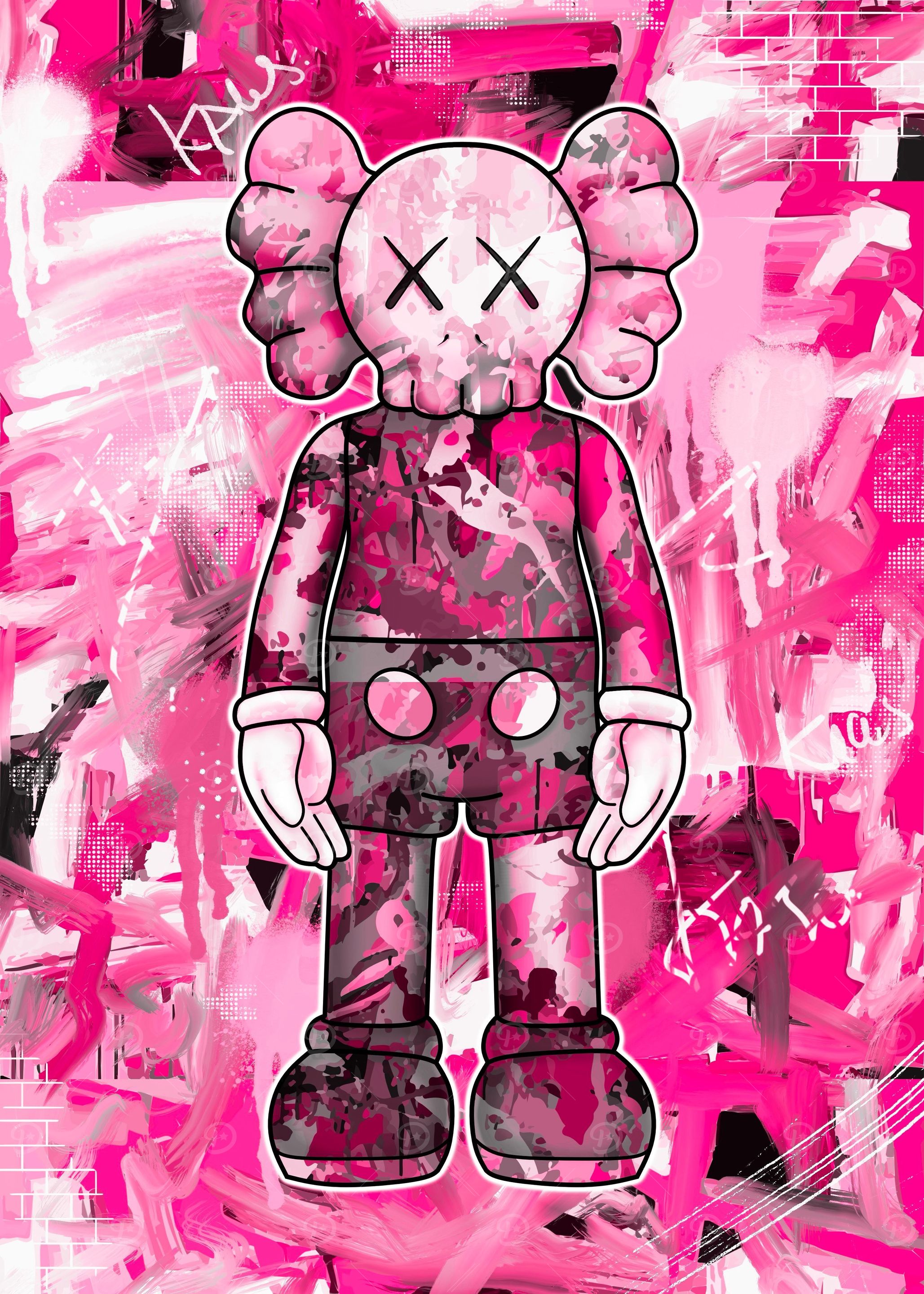 pink kaws