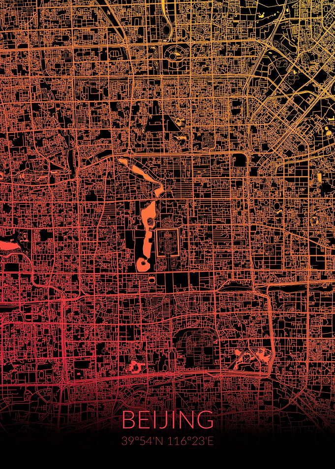 Beijing Black Orange Map