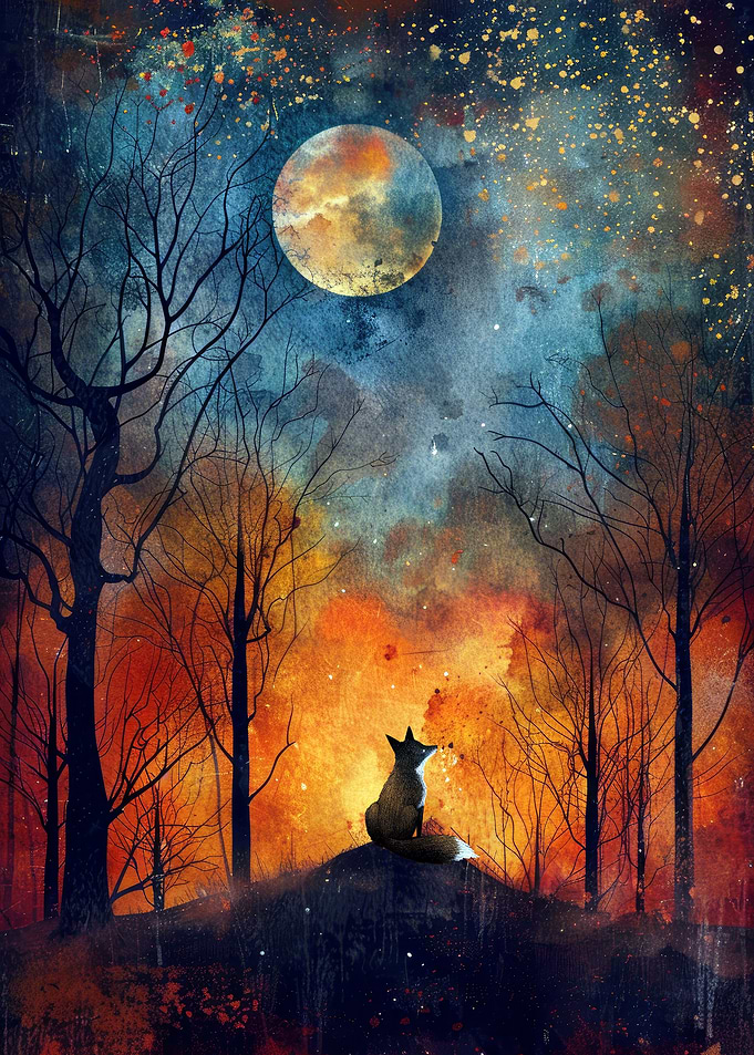 Moonlit Fox Dreams