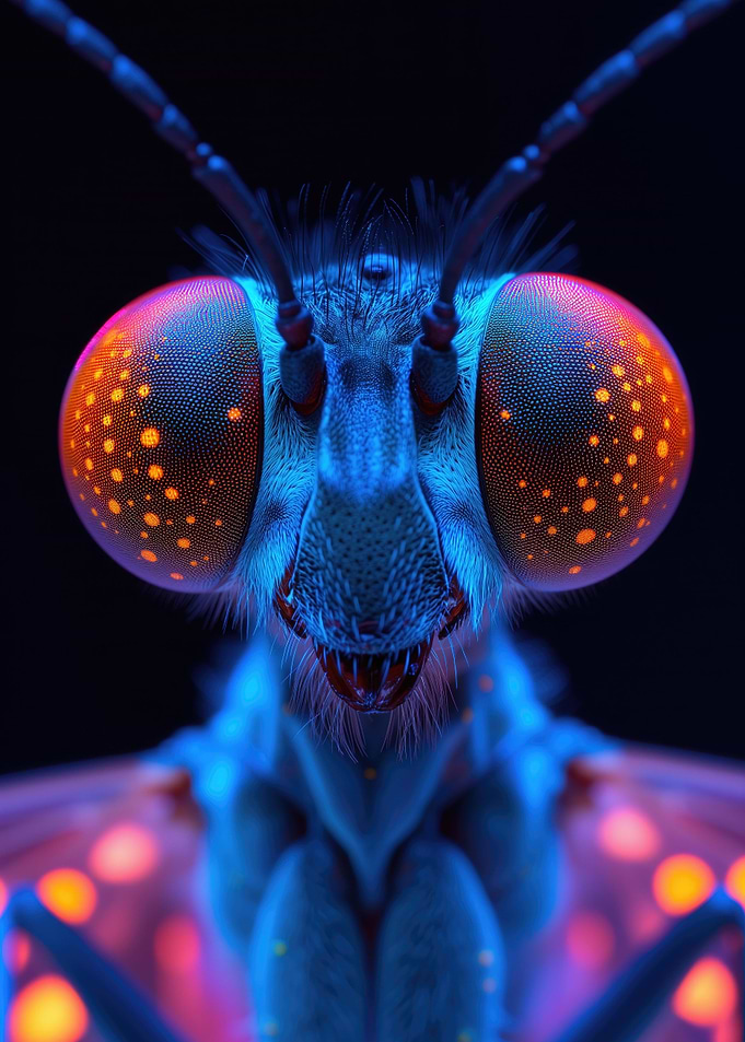 Insects in neon