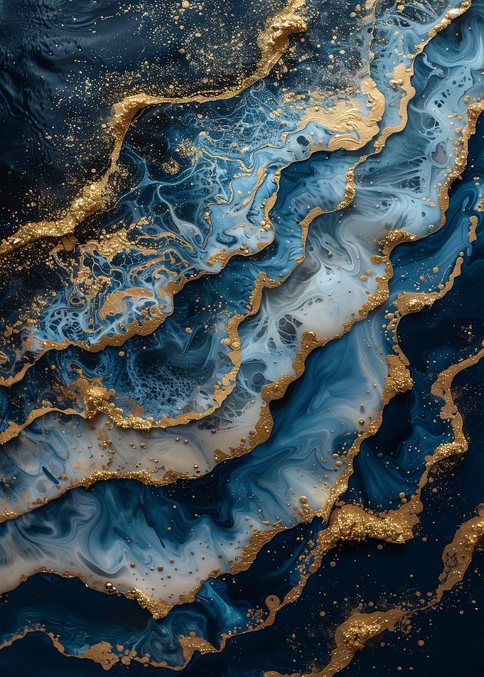 Golden Beach Waves Art