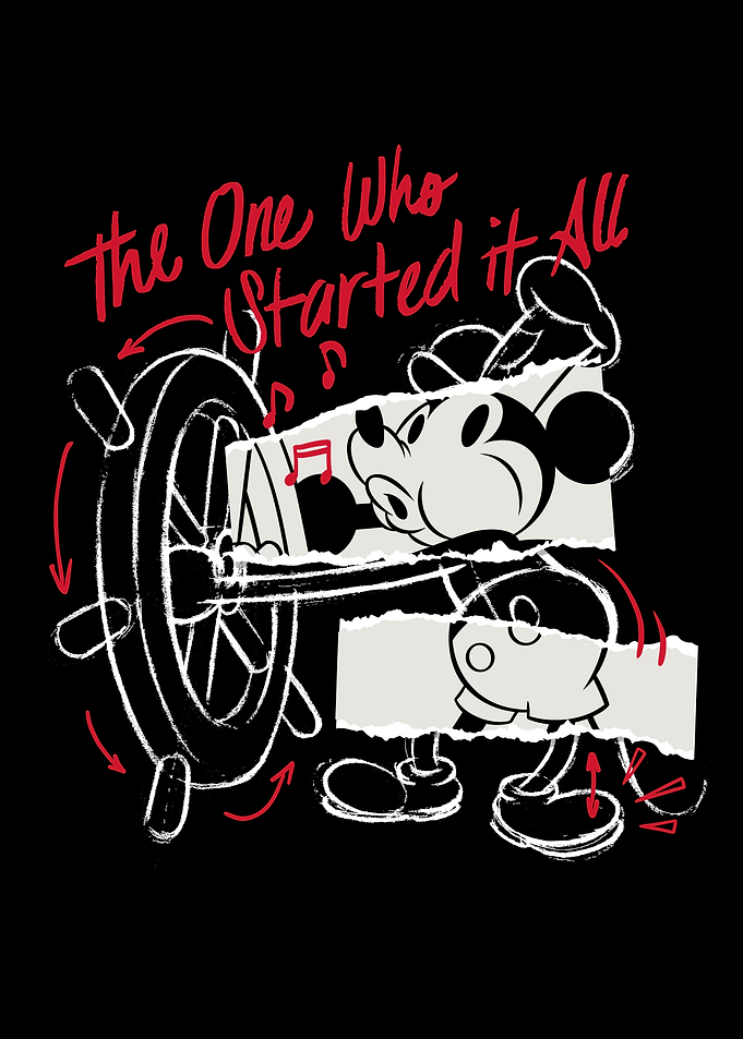 Steamboat Willie Outlines