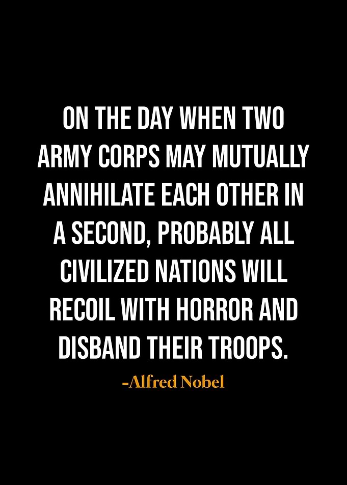 Alfred Nobel quotes
