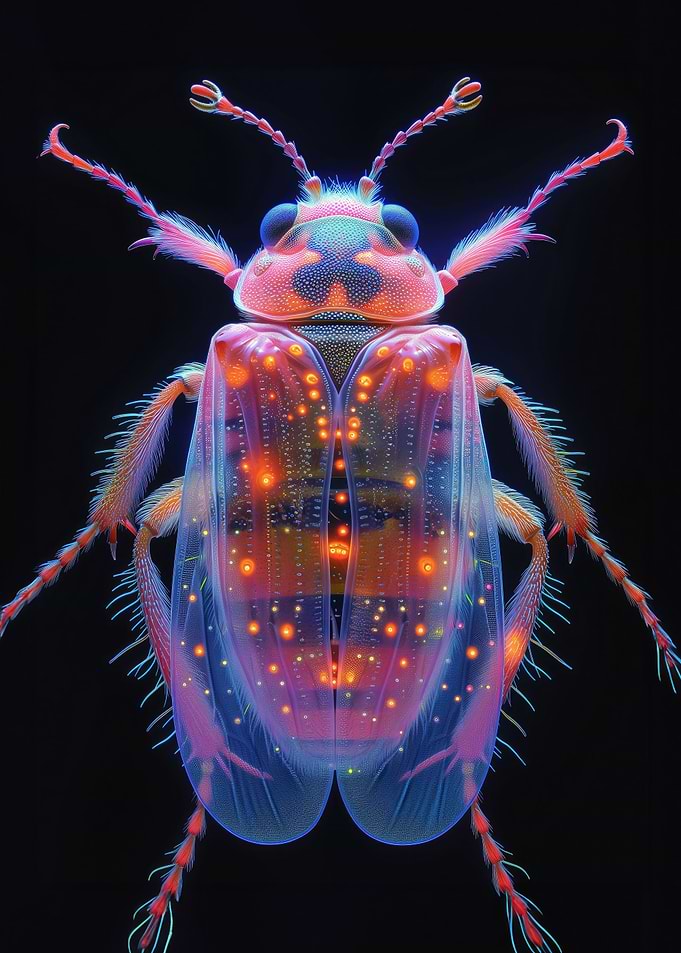 Insects in neon