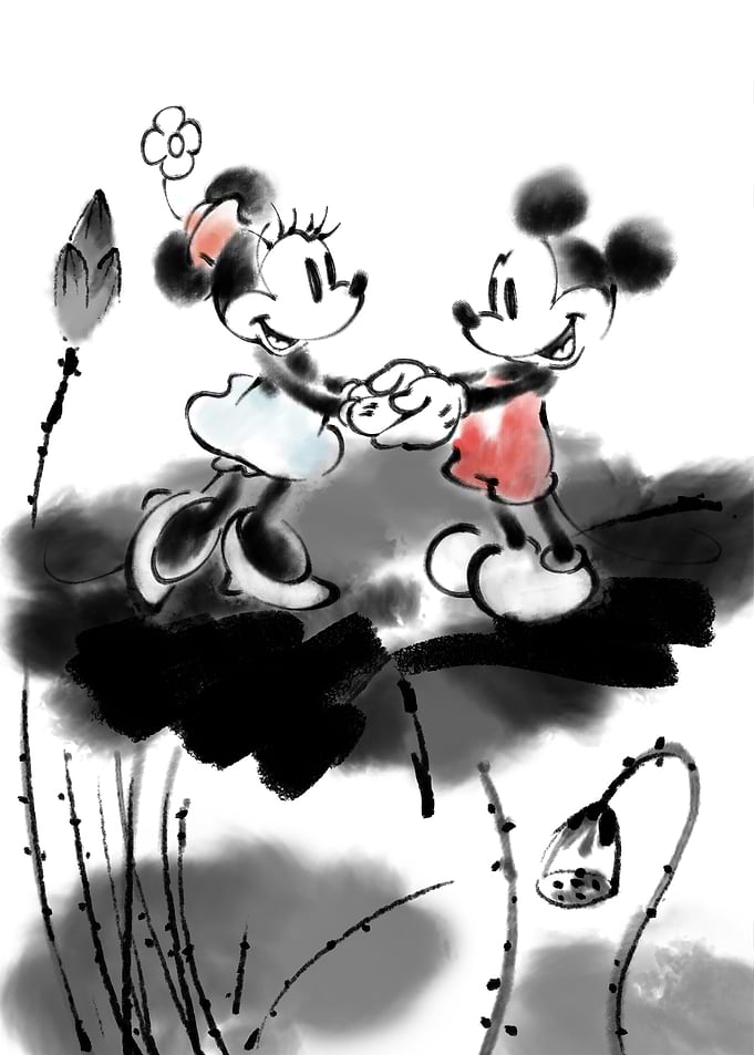 Mickey Minnie Pose