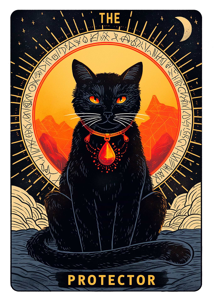 Tarot Protector Cat