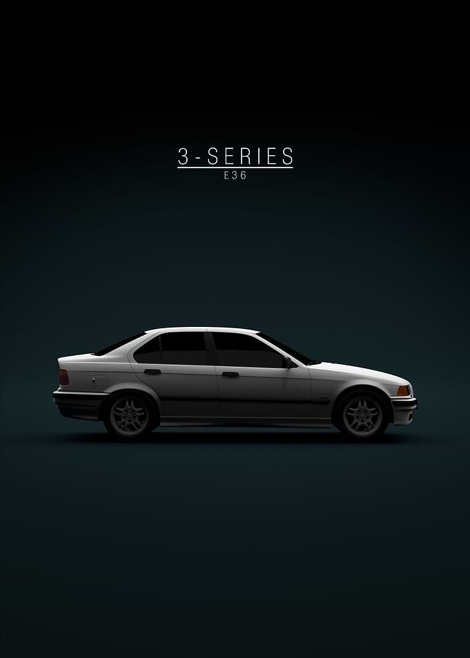BMW E36 sedan 1994 White