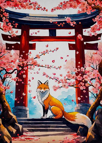 Sakura Kitsune Fox