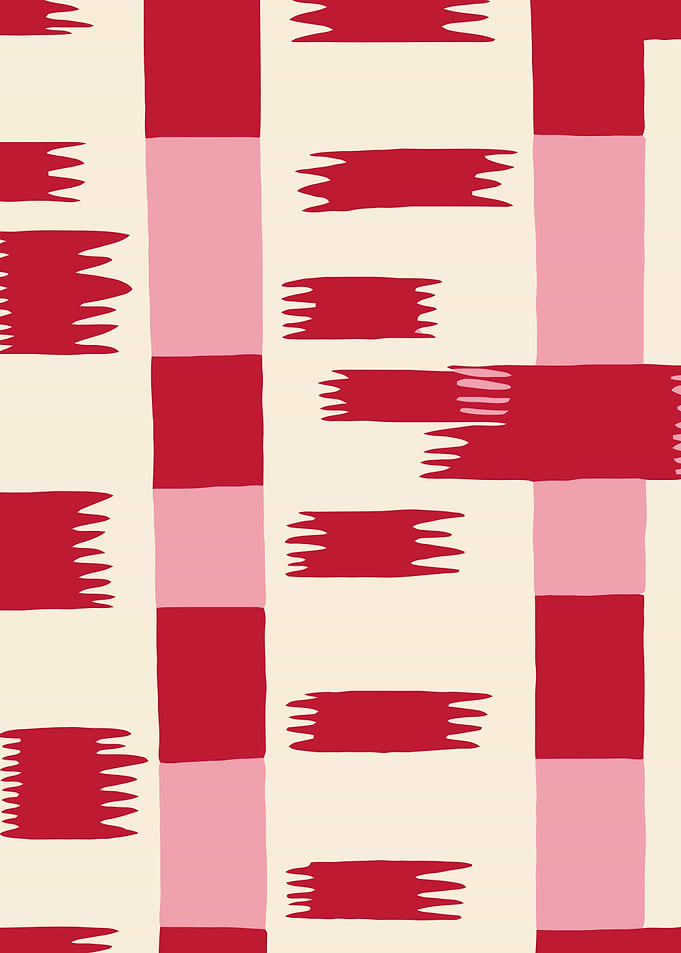 Pink Red Abstract Art