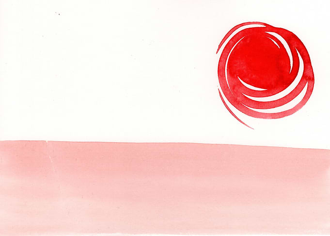 simple art sun