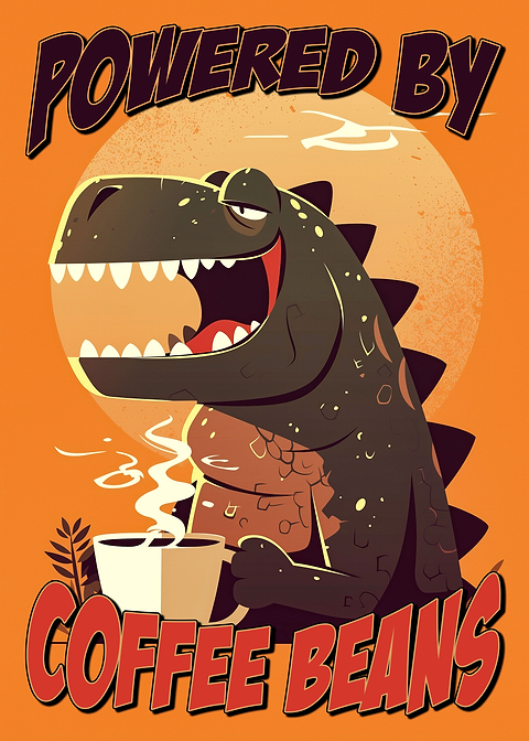 Powered By Coffee — kitchen metal wall art