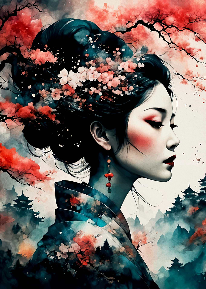 Geisha Japan Warrior