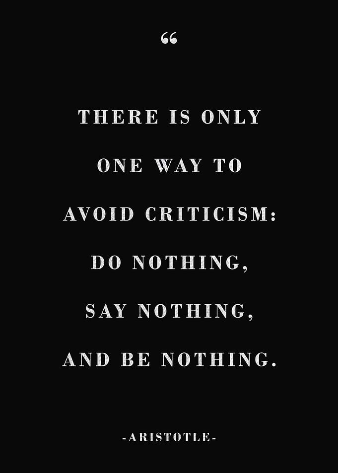 How To Avoid Criticism