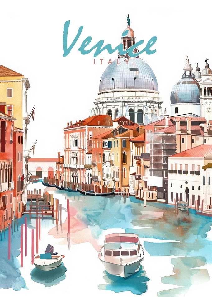 Venice City Watercolor