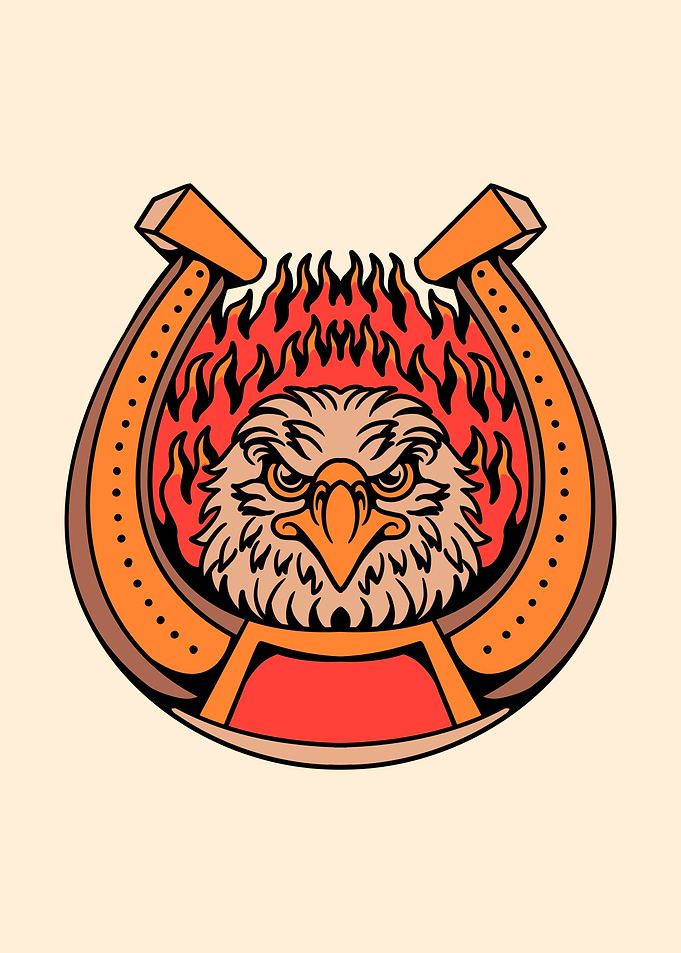 eagle horseshoe tattoo