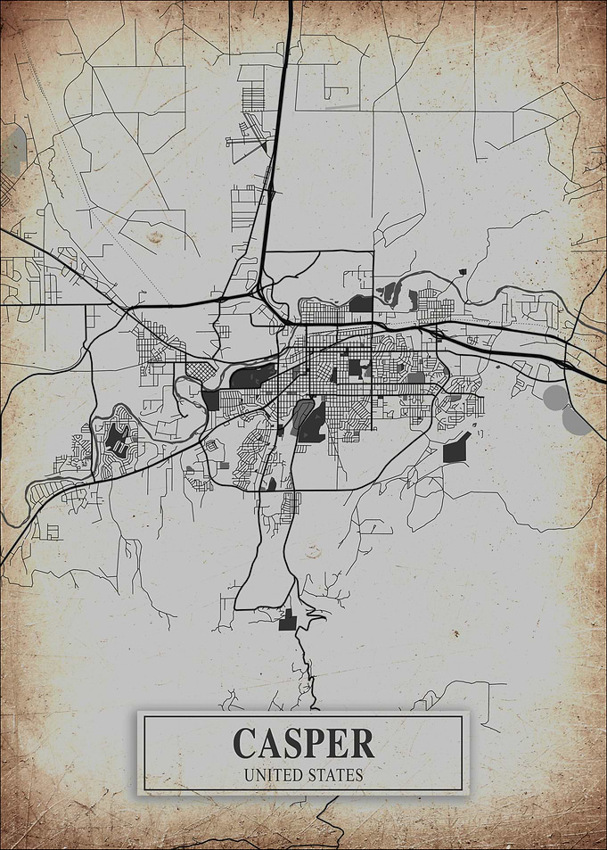 Casper United States Map