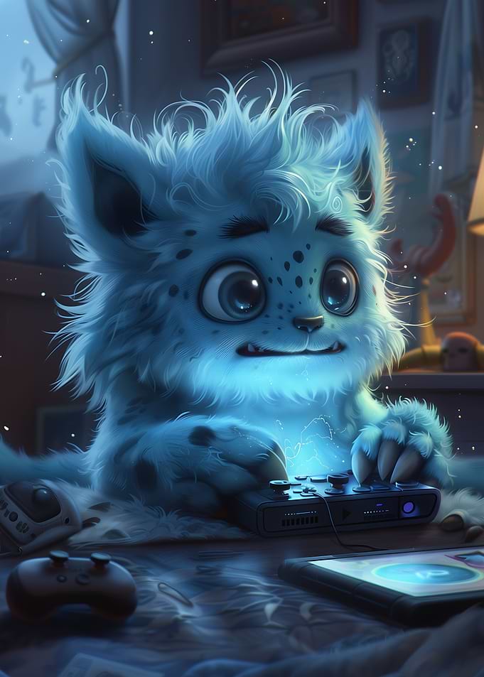 Unfluffy Blue Monster