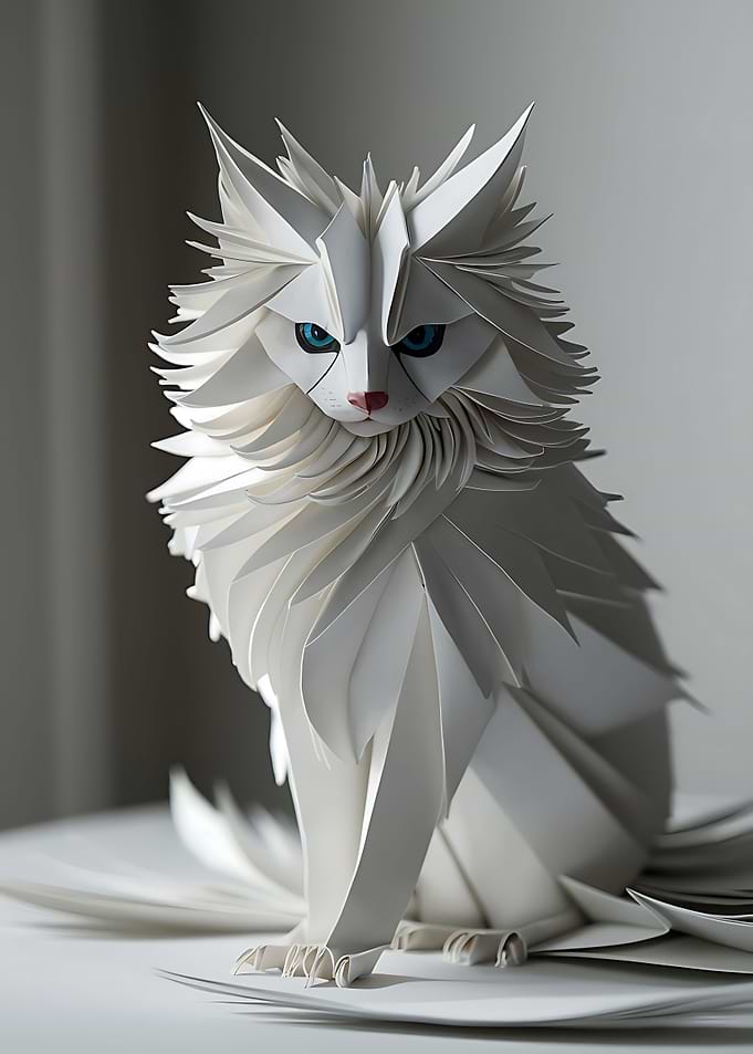 Maine coon Cat Origami