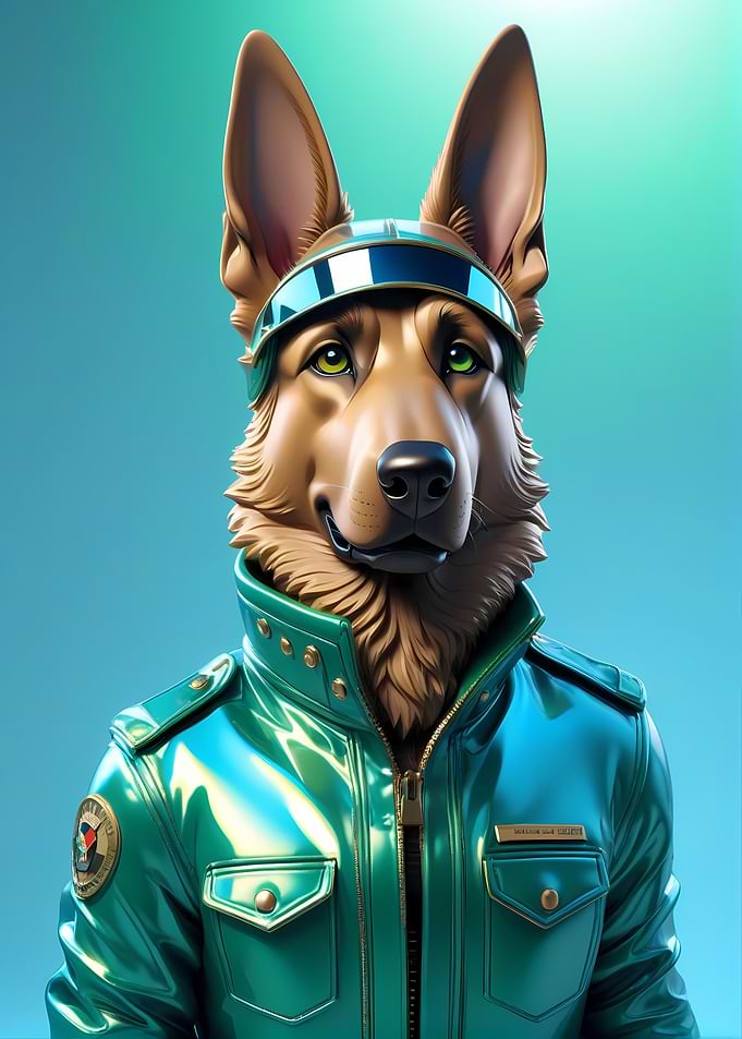 German Shepherd in Fashion