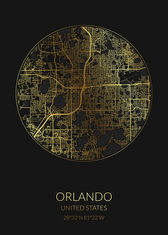 Orlando Black Gold Map