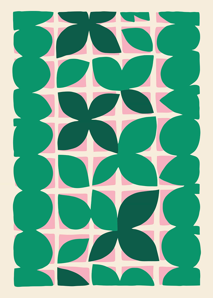 Green Mid Century Art