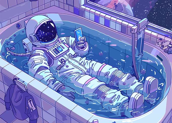 Bathing Astronaut