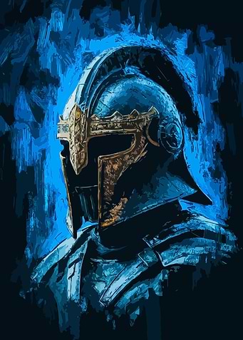 Spartan Helmet Blue Aura