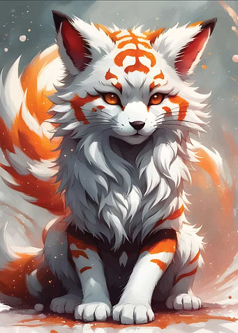 whait sakura kitsune
