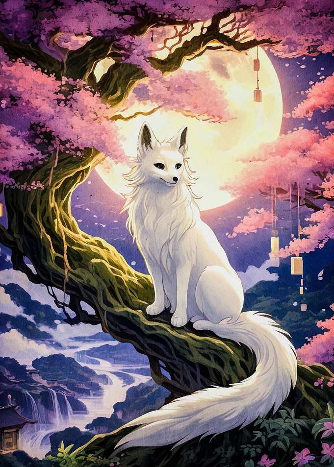 fox cherry blossom japan